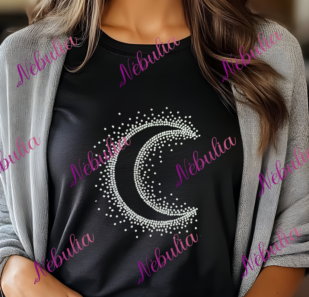 Tee-shirt Lune strass