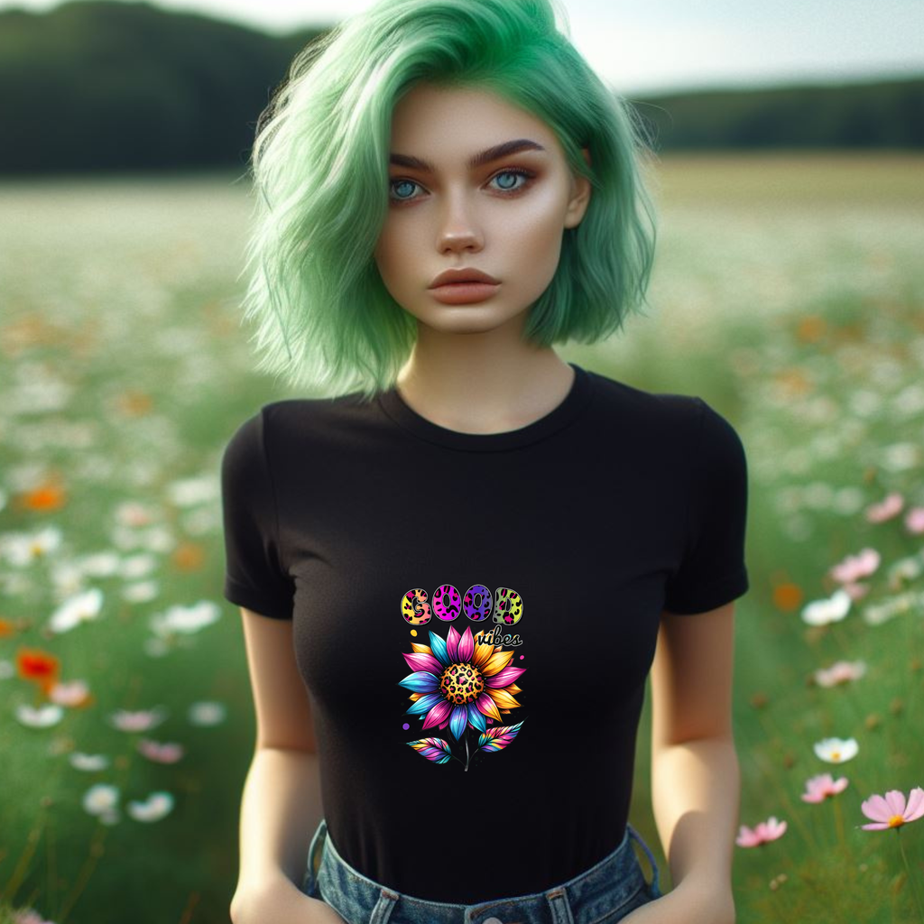 Tee-shirt Good Vibes Flower