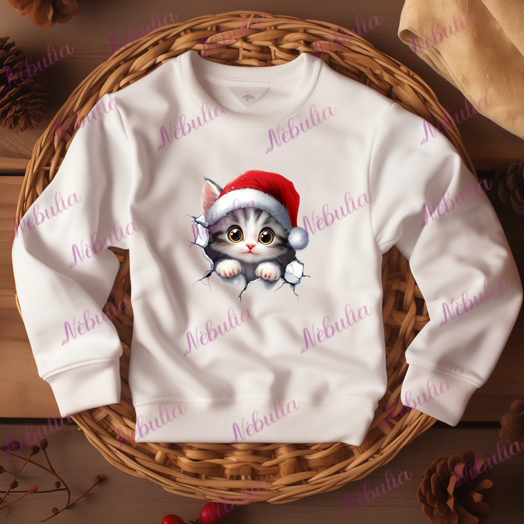 Sweat enfant Chaton Noël